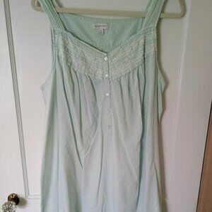 Croft & Barrow Shorty Nightgown - Aqua - 1X